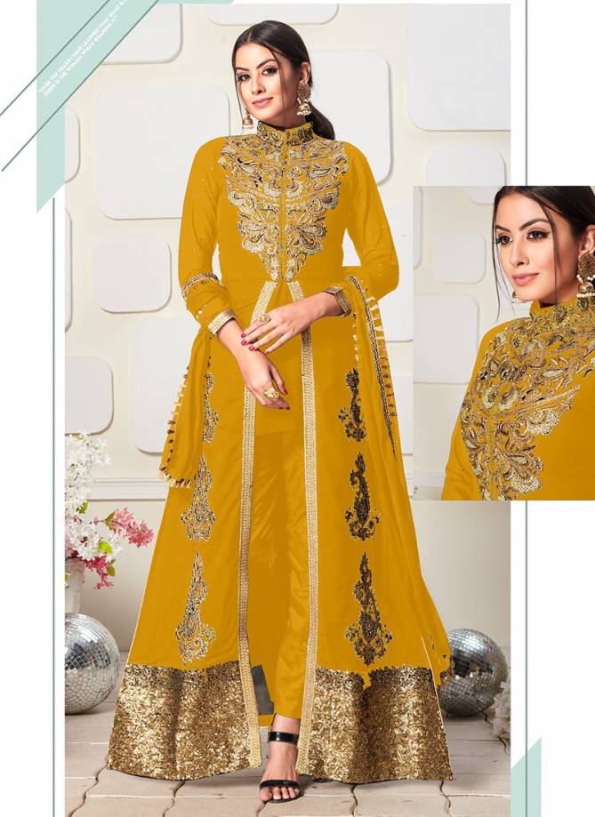 SENHORA NAM SHABANA Koti concept Faux Georgette with embroidery work Festive Wear Salwar Suit Collection
